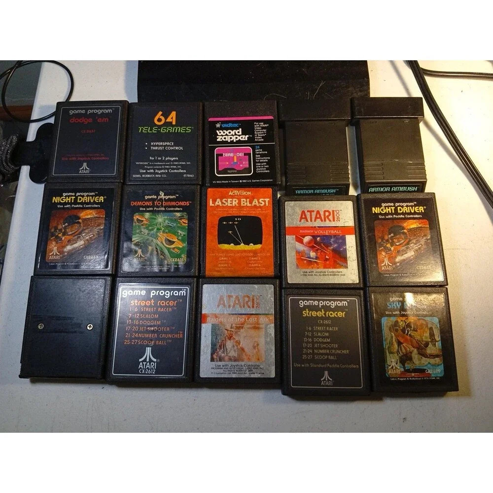 Atari 2600 73 Game Cartridge Lot - Varying Conditions - Tested & Working
